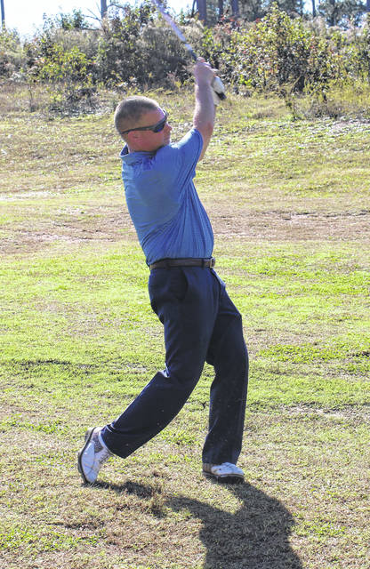 Golfers participate in a scramble tournament during the Sheriff Office for Special Olympics event on Oct. 28.