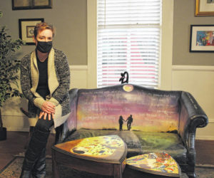Artist creates makes furniture her canvas