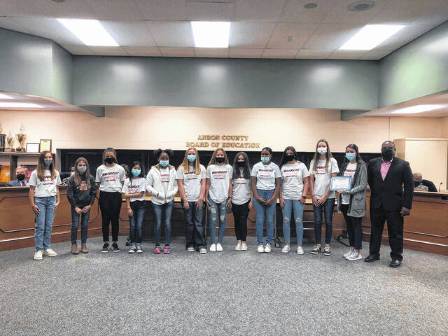 <p>The BOE recognizes Anson schools’ sports teams.</p>
<p>Contributed photo</p>