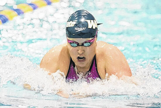 
			
				                                Wingate University women’s swimming celebrated a senior night victory.
                                 Contributed photo

			
		