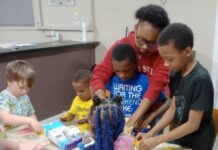 
			
				                                Wyatt Holder, Thomas Wall, Carson Price, Makayla Price, Cameron Price, and Trinity Wall roll out fondant, using cookie cutters to shape a variety of fun shapes.
                                 Lauren Monica | Anson Record

			
		