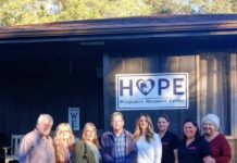 
			
				                                Rev Lonnie Grose and wife Debbie, Nancy and husband Rev Ozzie Vater, Rebekah Carpenter, Elizabeth Randall, Christy Caudle, and Brenda Bailey
 
			
		