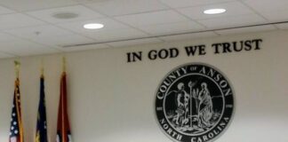 
			
				                                “In God We Trust” will be added to the outside of the Anson County Government Center through the efforts of the Board of Commissioners and the US Motto Action Committee. 
                                 Lauren Monica | Anson Record

			
		