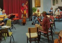 
			
				                                Brainchild of Caroline Hightower and Randy Collins, Summer Bluegrass Jam Sessions are twice a month, every other Thursday at the Hampton B. Allen Library’s theater. Amateurs, professionals, and fans of Bluegrass are all welcome to attend.
                                 Lauren Monica | Anson Record

			
		