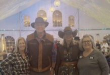 
			
				                                Pictured left to right is Sandy Cox, Randy Coble and Clair Campbell, and Misty Hathcock
 
			
		