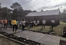 
			
				                                Mr. Leon Gatewood kicked things off by leading participants in a rousing warm up sesssion pre-race
                                 Lauren Monica | Anson Record

			
		