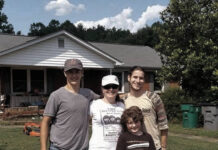 
			
				                                Heather with her boys; (pictured left to right) Bradley, 29, Heather, Joseph, 26, and Garrett, 18. 
 
			
		