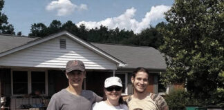 
			
				                                Heather with her boys; (pictured left to right) Bradley, 29, Heather, Joseph, 26, and Garrett, 18. 
 
			
		