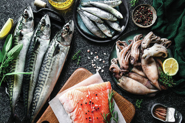 131852364_web1_N2511P41005C
Fish and shellfish should be cooked to 145 degrees F (62.8 degrees C). Adding fresh in-season vegetables to your seafood meal is a great way to increase the nutrient content. (File photo).